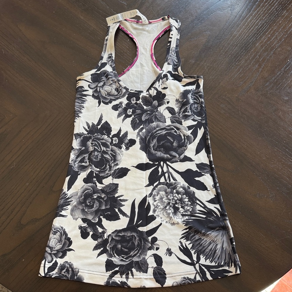 lululemon athletica Black and White Floral Tank Top, NWOTs
